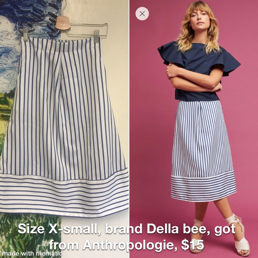 Midi skirt, brand-Della bee, from Anthropologie